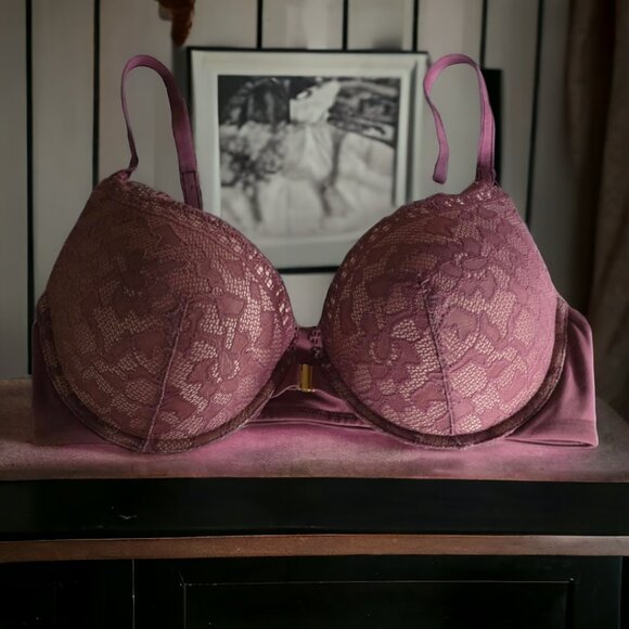 NWOT SOMA 36D Embraceable Enchanting Lace in Mauve - Picture 1 of 4